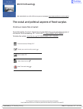 Cover page: The social and political aspects of food surplus