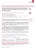 Cover page: The association between local area immigrant fraction and prevalence of cardiovascular diseases in the United States: an observational study.