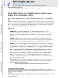 Cover page: Clinical Risk Factors for In‐hospital Adverse Cardiovascular Events After Acute Drug Overdose