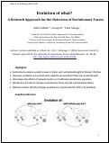 Cover page: Evolution of what? A network approach for the detection of evolutionary forces