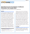 Cover page: Agricultural Losses from Salinity in California’s Sacramento-San Joaquin Delta