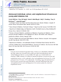 Cover page: Adolescent individual, school, and neighborhood influences on young adult diabetes risk.