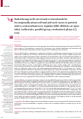 Cover page of Radiotherapy with cetuximab or durvalumab for locoregionally advanced head and neck cancer in patients with a contraindication to cisplatin (NRG-HN004): an open-label, multicentre, parallel-group, randomised, phase 2/3 trial