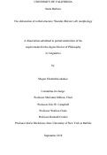 Cover page: The elaboration of verbal structure: Wendat (Huron) verb morphology