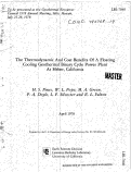 Cover page: THE THERMODYNAMIC AND COST BENEFITS OF A FLOATING COOLING GEOTHERMAL BINARY CYCLE POWER PLANT AT HEBER, CALIFORNIA