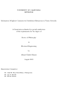 Cover page: Information Weighted Consensus for Distributed Estimation in Vision Networks