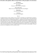 Cover page: Attraction and repulsion effects of expectation on the perception of acceleration.