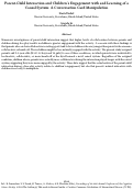 Cover page: Parent-Child Interaction and Children's Engagement with and Learning of a Causal System: A Conversation Card Manipulation