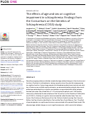 Cover page: The effects of age and sex on cognitive impairment in schizophrenia: Findings from the Consortium on the Genetics of Schizophrenia (COGS) study