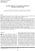 Cover page: Variable Patterns of Continuous Morphine Infusions at End of Life