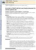 Cover page: Association of TM4SF4 with the Human Thiamine Transporter-2 in Intestinal Epithelial Cells