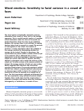 Cover page: Mixed emotions: Sensitivity to facial variance in a crowd of faces