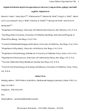 Cover page: Impaired Behavioral Pattern Separation in Refractory Temporal Lobe Epilepsy and Mild Cognitive Impairment