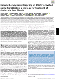 Cover page: Immunotherapy-based targeting of MSLN+ activated portal fibroblasts is a strategy for treatment of cholestatic liver fibrosis