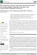 Cover page: Head and Neck Cutaneous Soft-Tissue Sarcoma Demonstrate Sex and Racial/Ethnic Disparities in Incidence and Socioeconomic Disparities in Survival