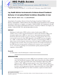 Cover page: Lay Health Worker Involvement in Evidence-Based Treatment Delivery: A Conceptual Model to Address Disparities in Care.