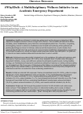 Cover page: #WhyIDoIt: A Multidisciplinary Wellness Initiative in an Academic Emergency Department