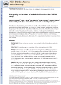 Cover page: Diet quality and markers of endothelial function: The CARDIA study