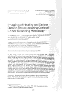 Cover page: Imaging of healthy and carious dentin structure using confocal laser scanning microscopy