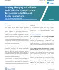 Cover page: Grocery Shopping in California and Covid-19: Transportation, Environmental Justice, and Policy Implications