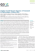 Cover page: Aegilops tauschii Genome Sequence: A Framework for Meta-analysis of Wheat QTLs