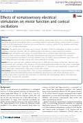 Cover page: Effects of somatosensory electrical stimulation on motor function and cortical oscillations.