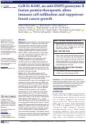 Cover page: GrB-Fc-KS49, an anti-EMP2 granzyme B fusion protein therapeutic alters immune cell infiltration and suppresses breast cancer growth.