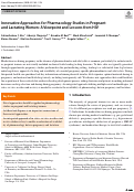 Cover page: Innovative Approaches for Pharmacology Studies in Pregnant and Lactating Women: A Viewpoint and Lessons from HIV