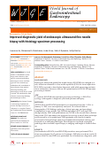 Cover page: Improved diagnostic yield of endoscopic ultrasound-fine needle biopsy with histology specimen processing.