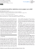 Cover page: An analytical model for wind-driven Arctic summer sea ice drift