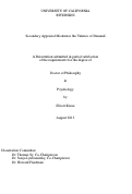 Cover page: Secondary Appraisal Moderates the Valence of Demand