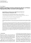 Cover page: Multifactorial Hypercalcemia and Literature Review on Primary Hyperparathyroidism Associated with Lymphoma