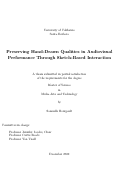 Cover page: Preserving Hand-Drawn Qualities in Audiovisual Performance Through Sketch-Based Interaction