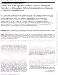 Cover page: Genetic and Transcriptomic Variation Linked to Neutrophil Granulocyte-Macrophage Colony-Stimulating Factor Signaling in Pediatric Crohn's Disease.