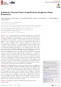 Cover page: Antibiotic-Selected Gene Amplification Heightens Metal Resistance