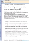 Cover page: Gendered Effects of Siblings on Child Malnutrition in South Asia: Cross-sectional Analysis of Demographic and Health Surveys from Bangladesh, India, and Nepal