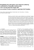 Cover page: Quantifying the absorption and reduced scattering coefficients of tissuelike turbid media over a broad spectral range with noncontact Fourier-transform hyperspectral imaging.