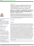 Cover page: Hydra: A mixture modeling framework for subtyping pediatric cancer cohorts using multimodal gene expression signatures