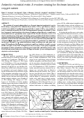 Cover page: Antarctic microbial mats: A modern analog for Archean lacustrine oxygen oases