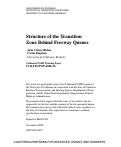 Cover page: Structure of the Transition Zone Behind Freeway Queues