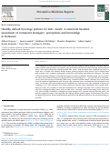 Cover page: Healthy default beverage policies for kids meals: A statewide baseline assessment of restaurant managers perceptions and knowledge in Delaware.