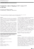 Cover page: Comparative study of imaging at 3.0 T versus 1.5 T of the knee.