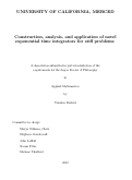 Cover page: Construction, analysis, and application of novel exponential time integrators for stiff problems