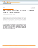 Cover page: Macropinocytosis confers resistance to therapies targeting cancer anabolism
