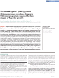 Cover page: The short flagella 1 (SHF1) gene in Chlamydomonas encodes a Crescerin TOG-domain protein required for late stages of flagellar growth