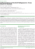 Cover page: Inflammation in Myeloid Malignancies: From Bench to Bedside