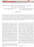 Cover page: Maternal Affective Expression and Adolescents' Subjective Experience of Positive Affect in Natural Settings