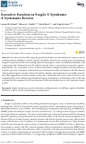 Cover page: Executive Function in Fragile X Syndrome: A Systematic Review