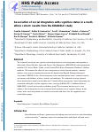 Cover page: Association of Social Integration with Cognitive Status in a Multi-Ethnic Cohort: Results From the Kaiser Healthy Aging and Diverse Life Experiences Study