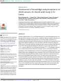 Cover page: Assessment of knowledge and perceptions on leishmaniasis: An island-wide study in Sri Lanka.